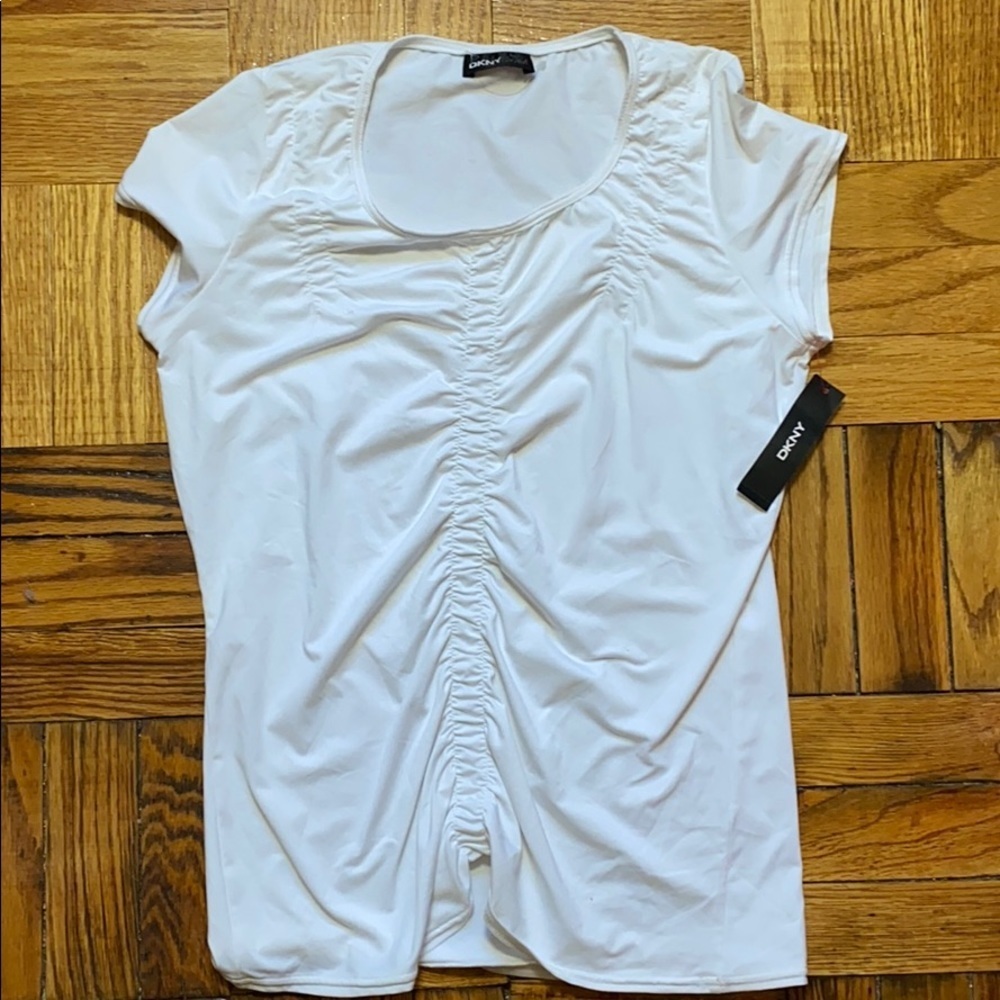 NWT DKNY swim white top size: M